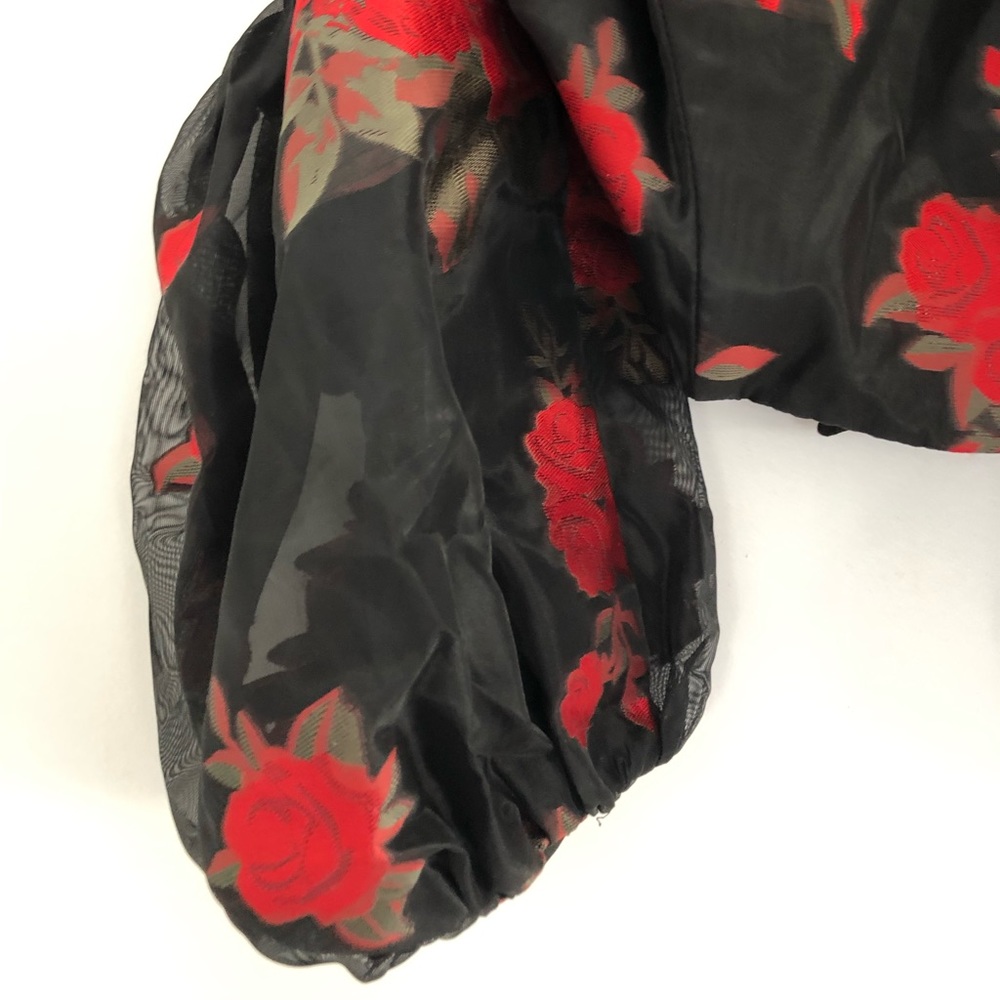 NWOT Lovers + Friends Gil Corsette Top Puff Sleeves XXS - Picture 4 of 10